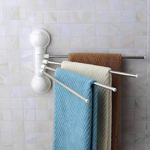 4 Bars Towel Rack | With Magic Suction Cup